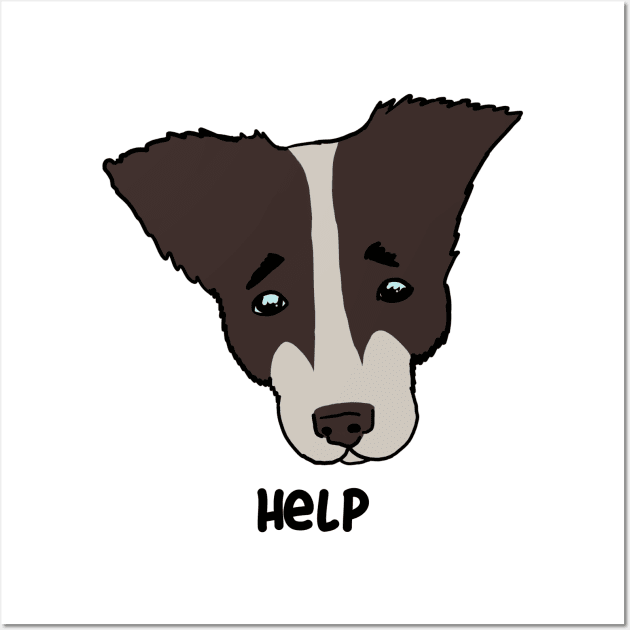 help. sad dog Wall Art by Karl_The_Faun